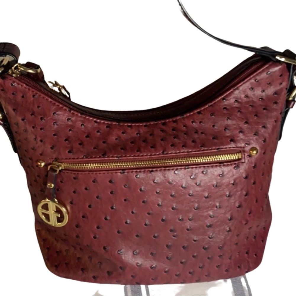 GIANI BERNINI OSTRICH SATCHEL BAG